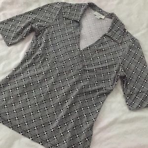 LOFT soft stretchy V neck surplice wrap top size M